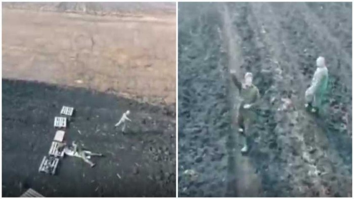 Відбивалися камінням: ЗСУ за допомогою дрона потролили бойовиків – епічне відео