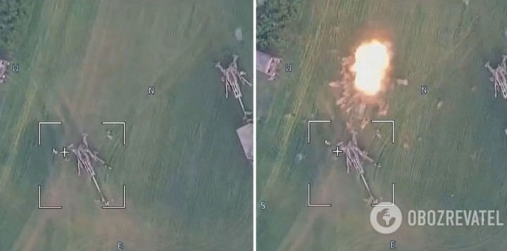 У РФ зганьбилися відео «знищення» гаубиць M777 в Україні: дрон «промахнувся»