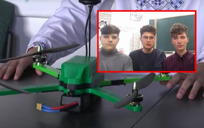 Школярі з Івано-Франківська створили дрон, який допомагає ЗСУ шукати міни (відео)