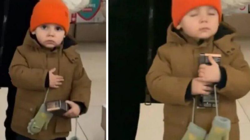 “Я аж розплакалася”: 2-річний хлопчик почув у магазині гімн України і розчулив мережу