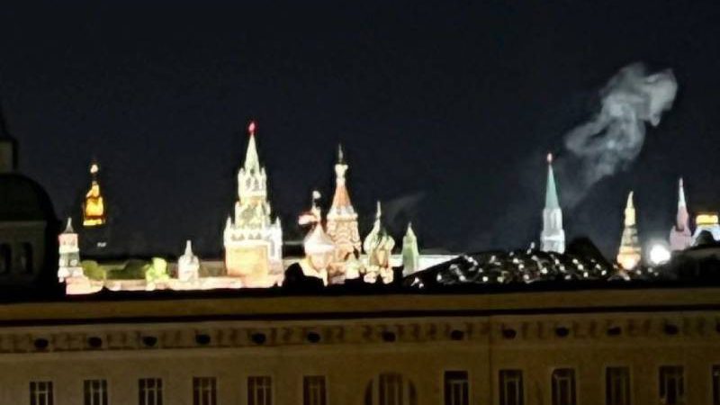 Кремль горить: з’явилося відео моменту удару по резиденції Путіна