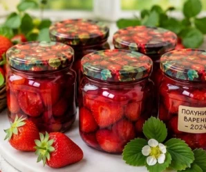 Варення з полуниці, яке розбирають ще до зими: ягідки цілі, а сироп густий, мов мед